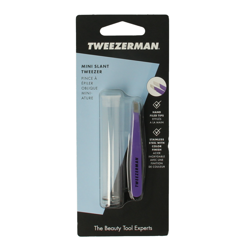 Tweezerman Mini slant tweezer blooming lilac 1 Stuks