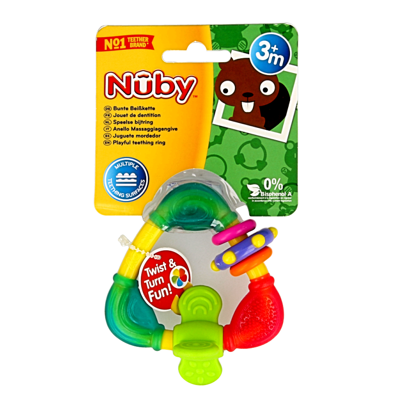 Nuby Bijtfiguur driehoekig hard en zacht  1 Stuks