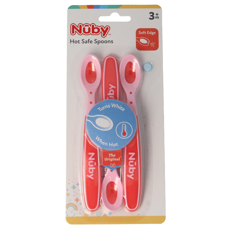 Nuby Warmtegevoelige lepeltjes 3+ maanden assorti 3 Stuks
