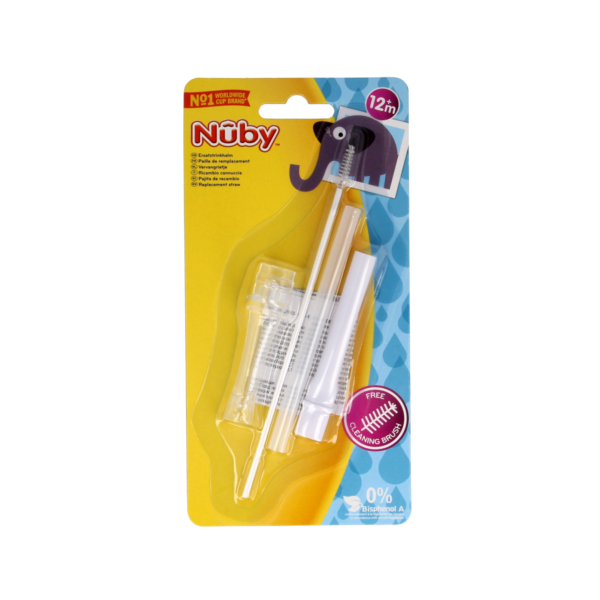 Nuby Vervangset met antilekrietje voor Flip-It 12+ maan 1.00 Stuks