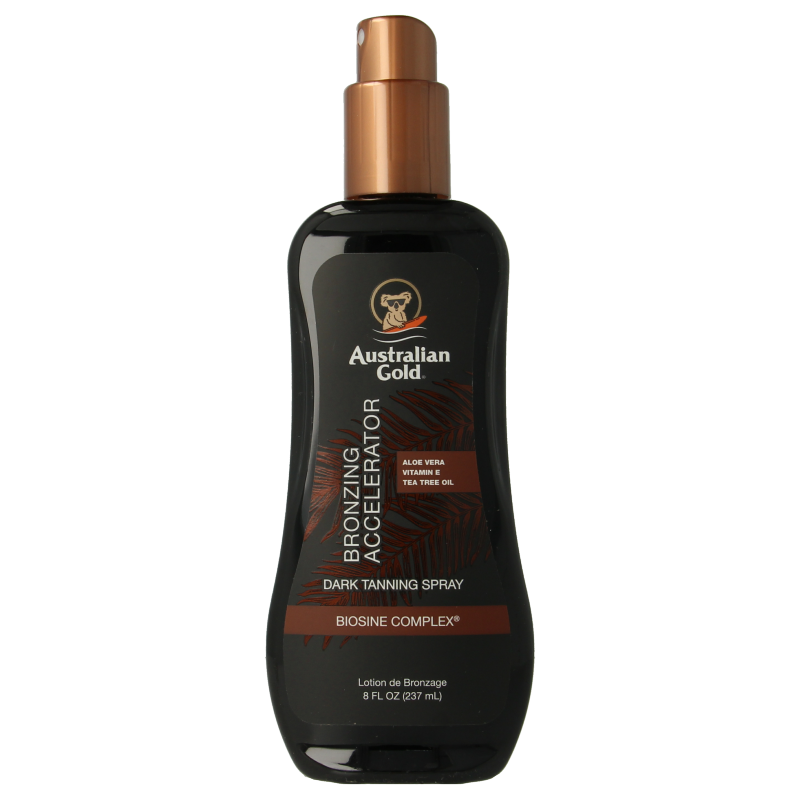 Australian Gold Dark tanning accelerator spray gel met bronzer  237 Milliliter