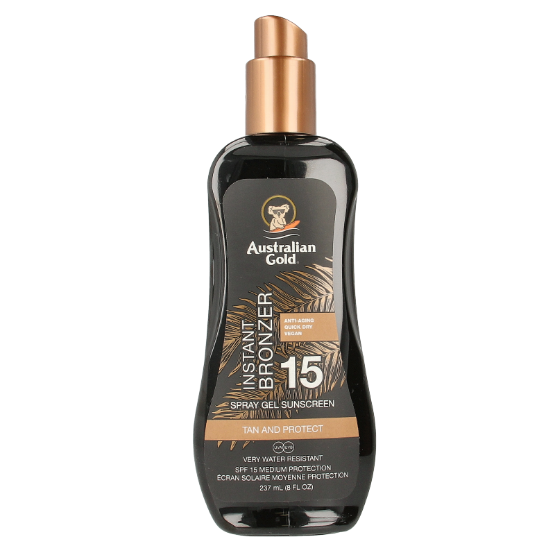 Australian Gold Spray gel met bronzer SPF15 237 Milliliter