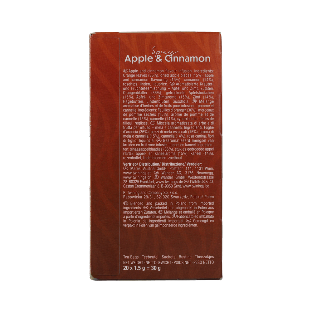 Twinings Spicy apple & cinnamon 20.00 Zakjes