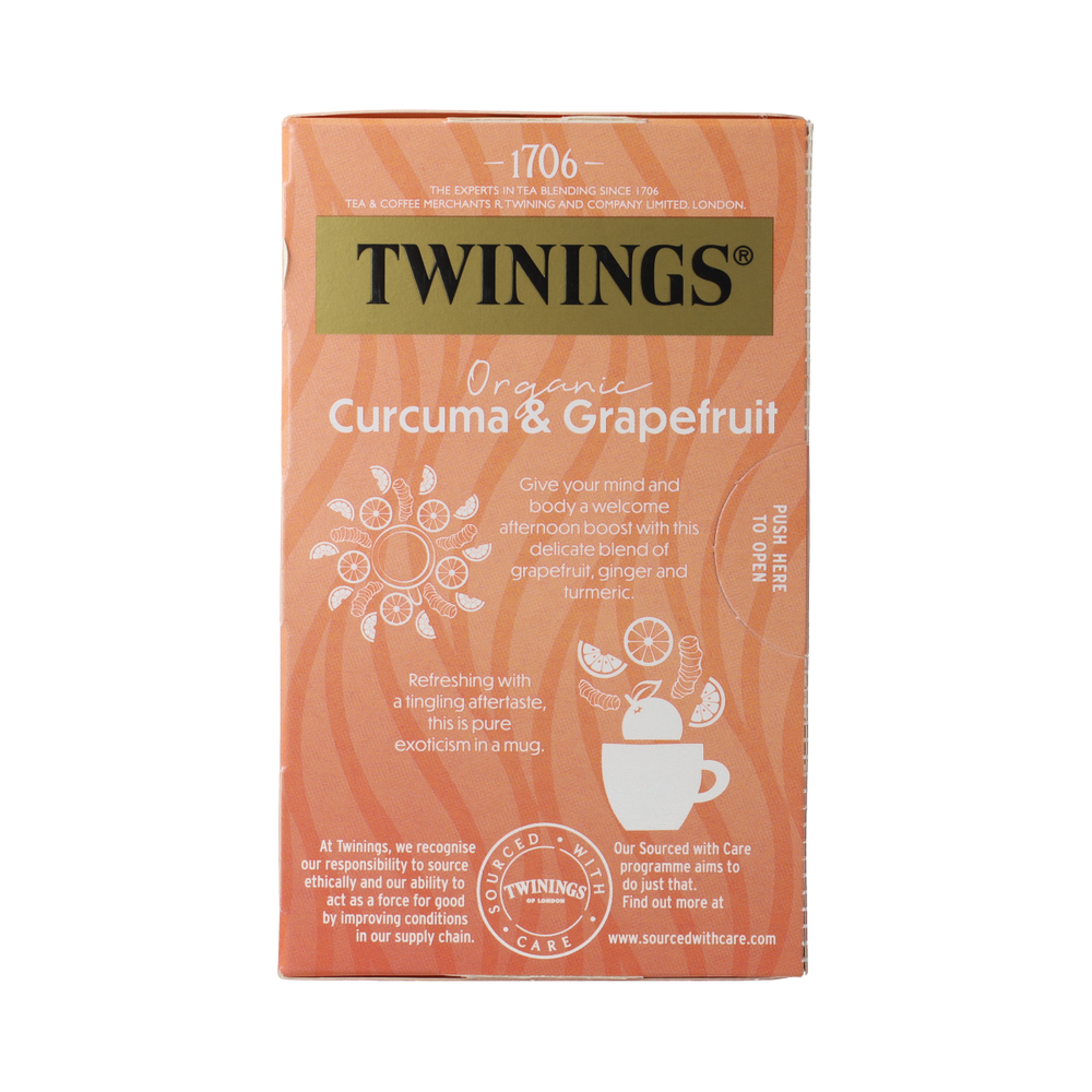 Twinings Curcuma & grapefruit bio 20.00 Zakjes