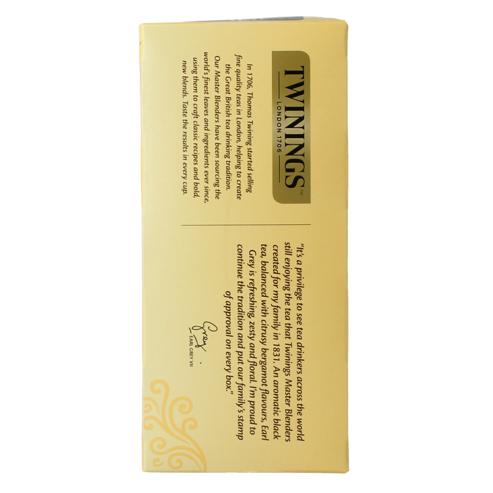 Twinings Earl grey envelop zwart 25.00 Zakjes