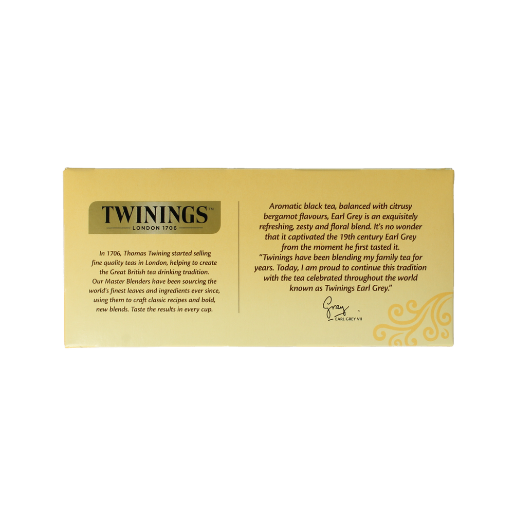 Twinings Earl grey decaf envelop zwart 25.00 Zakjes