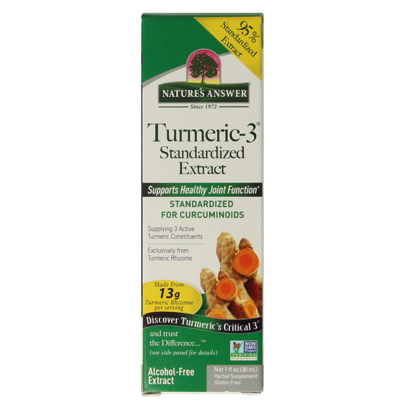 Natures Answer Turmeric-3 Curcuma extract alcoholvrij 30 Milliliter