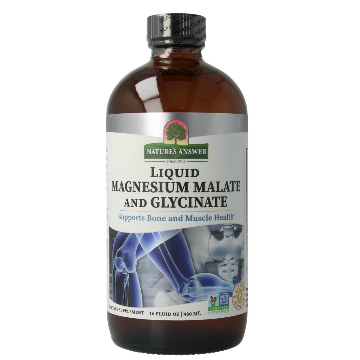 Natures Answer Vloeibaar magnesium malaat & bisglycinaat 480.00 Milliliter