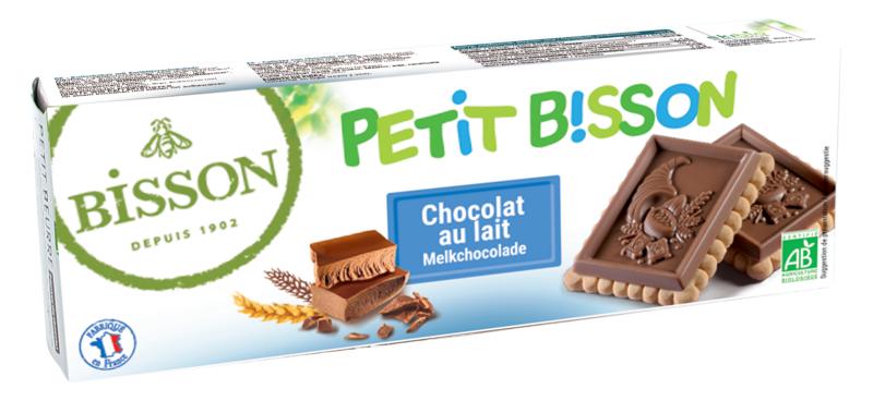 Bisson Petit theebiscuit melkchocolade bio 150 Gram