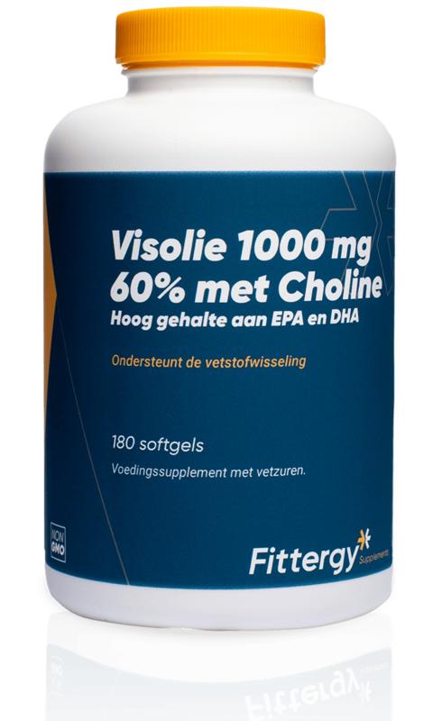 Fittergy Visolie 1000mg 60% met choline 180 Softgels
