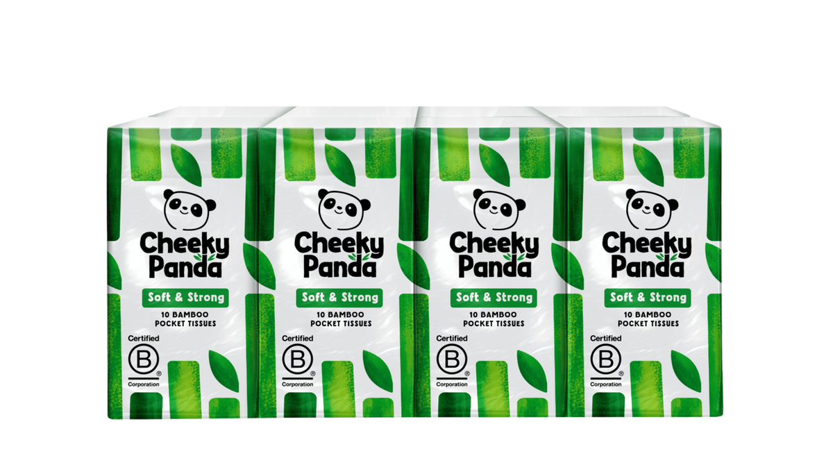 The Cheeky Panda Bamboo zakdoekjes 8 x 10 stuks 8.00 Stuks