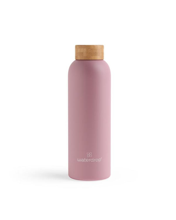 Waterdrop  Roestvrijstalen drinkfles pastel pink matt 600ml 1.00 Stuks