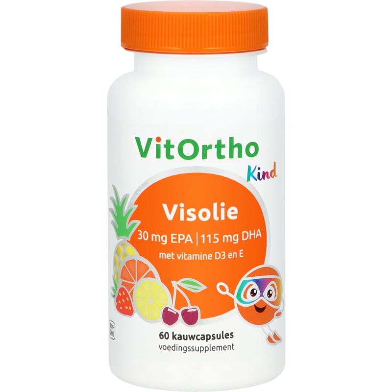 VitOrtho Visolie 30mg EPA DHA kind kauwcapsules 60 Capsules