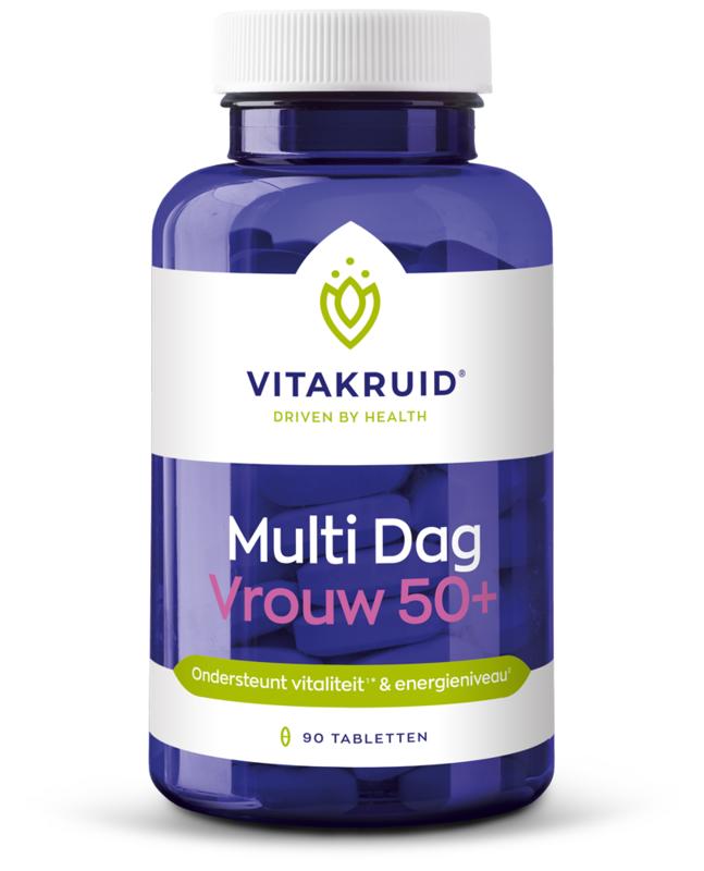 Vitakruid Multi Dag Vrouw 50+ 100% Vegan 90 Tabletten