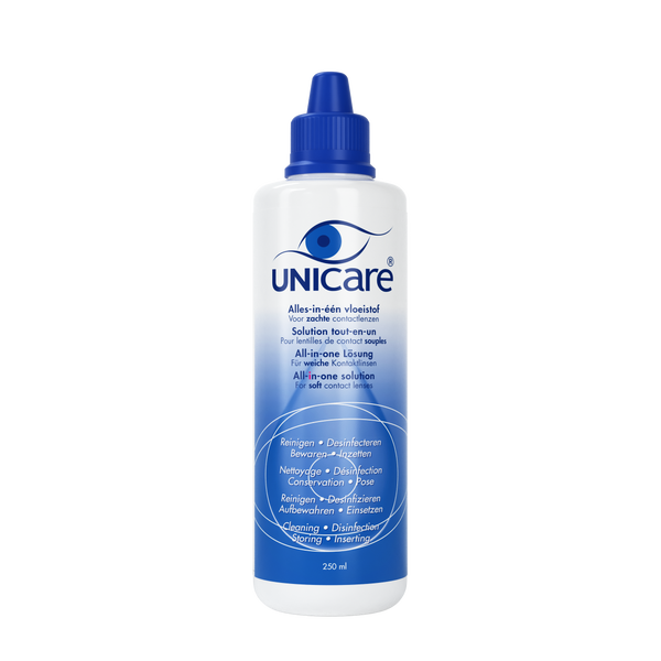 Unicare Unicare AIO lenzenvloeistof voor zachte lenzen 250.00 Milliliter