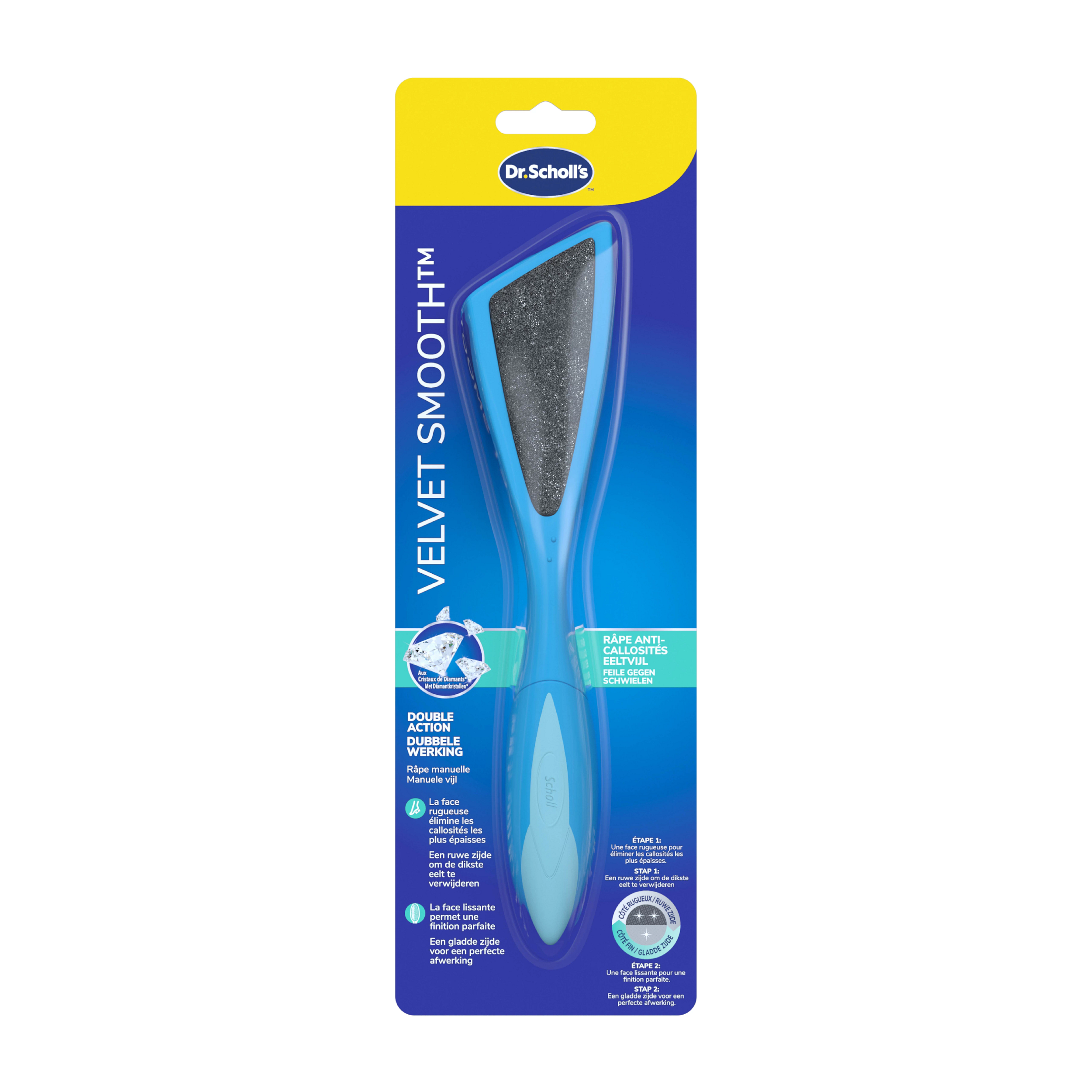 Dr. Scholl's Voetvijl velvet smooth met diamantkristallen 1.00 Stuks
