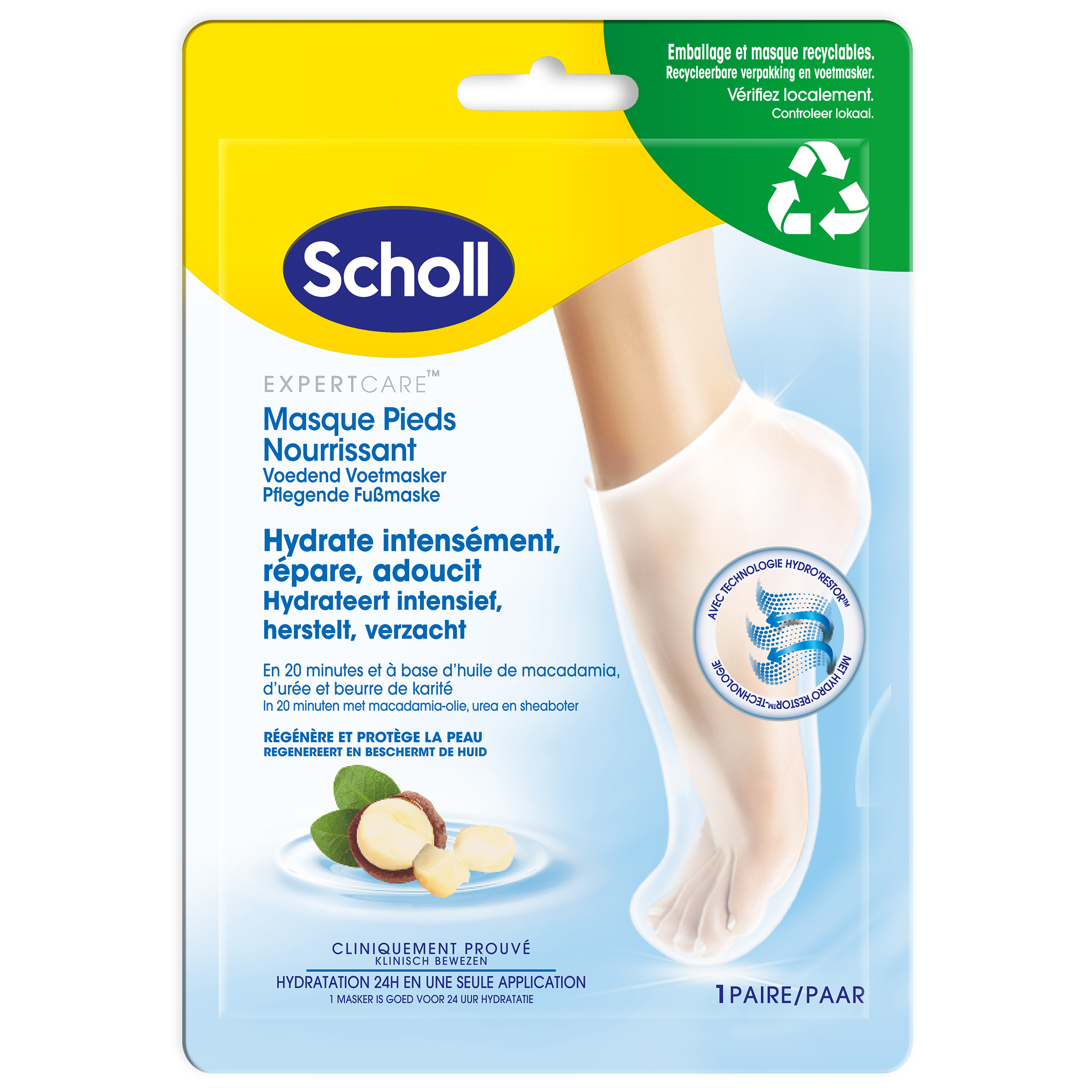 Scholl Voetmasker 1.00 Paar