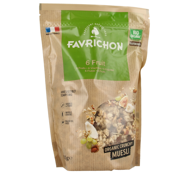 Favrichon 6 Vruchten muesli bio 375.00 Gram