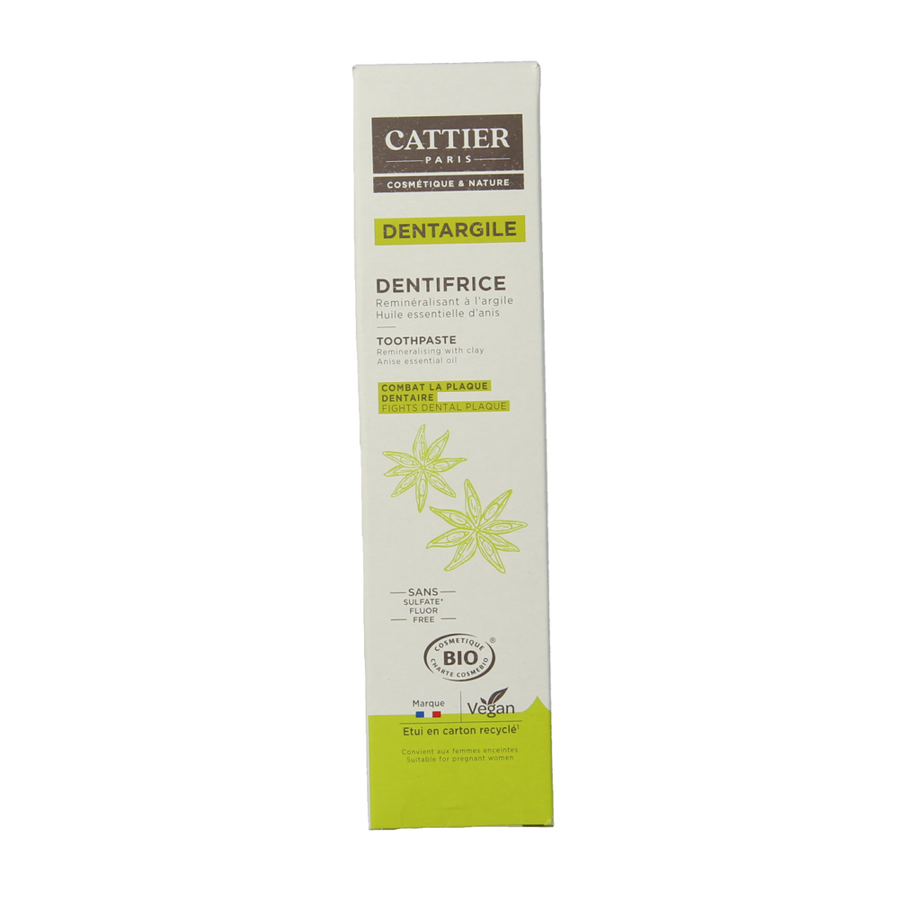 Cattier Tandpasta anijs 75.00 Milliliter