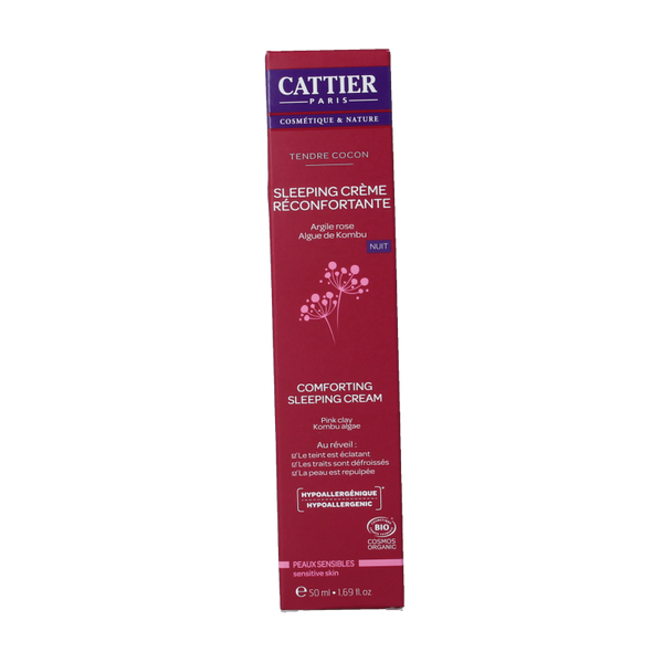 Cattier Nachtcreme kalmerend gevoelige huid 50 Milliliter