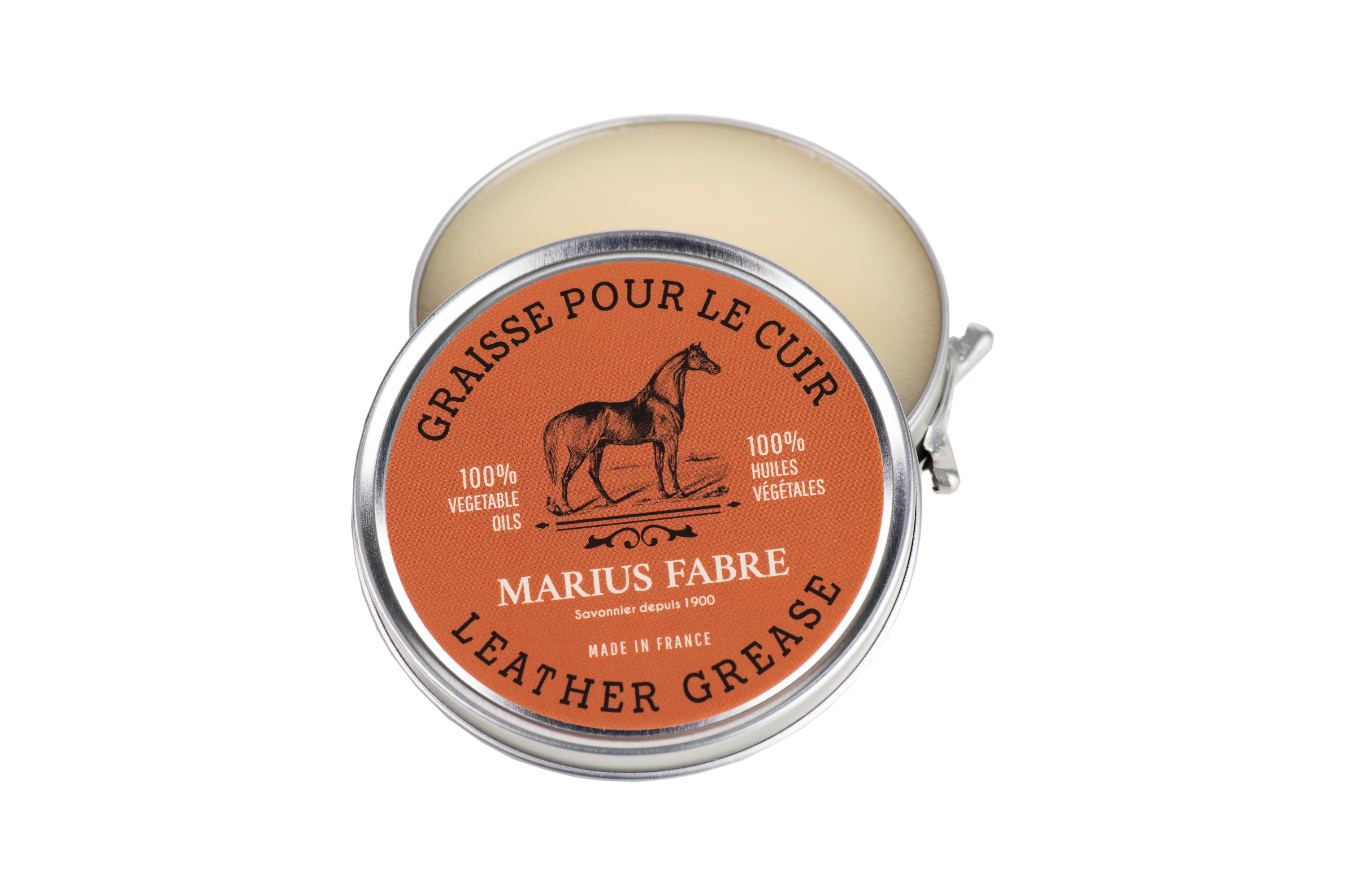 Marius Fabre Paard ledervet in blikje 100.00 Milliliter