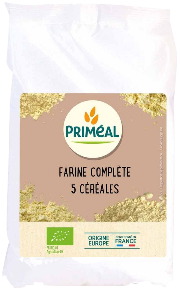 Primeal Volkoren 5-granenmeel bio 1.00 Kilogram