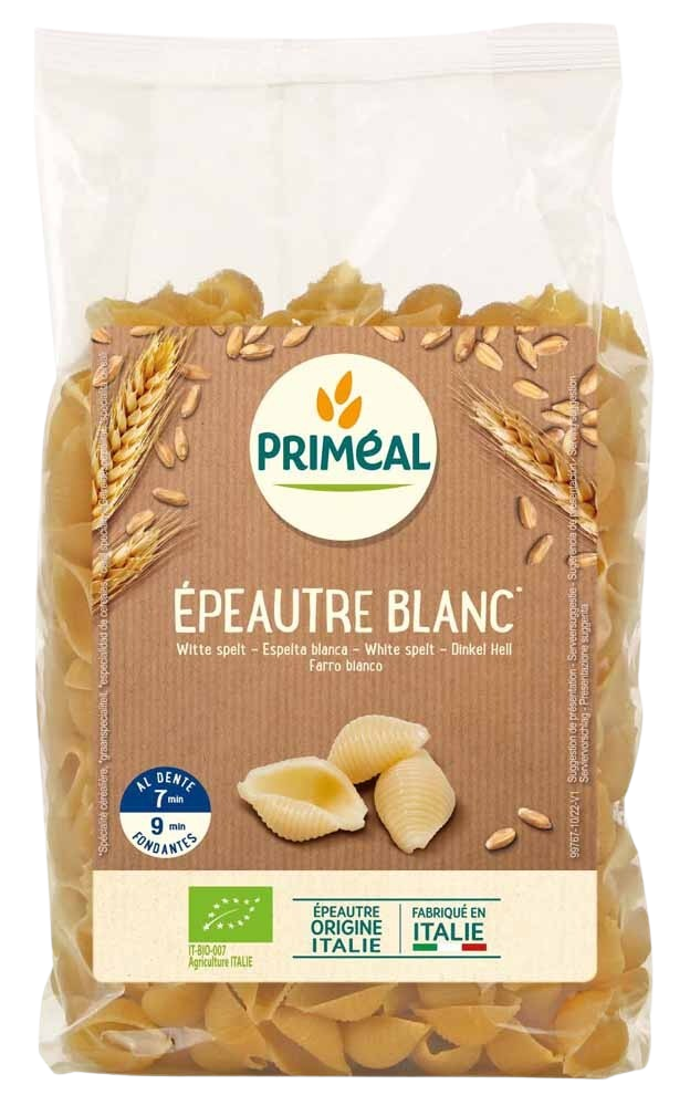 Primeal Spelt schelpen wit bio 500 Gram