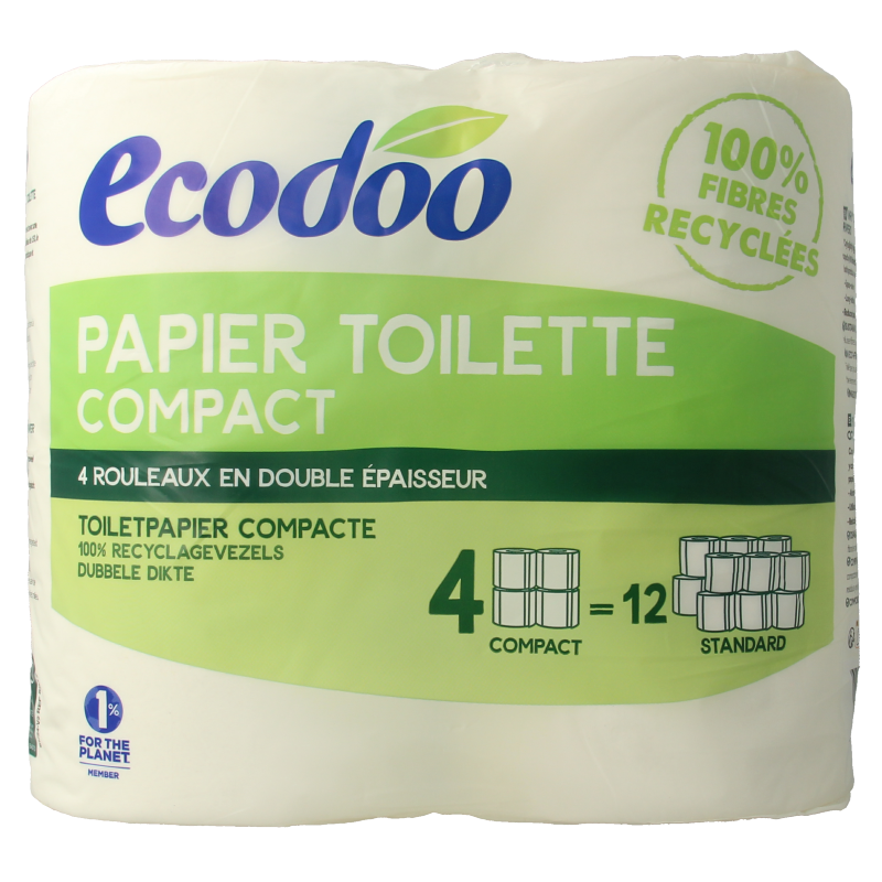 Ecodoo Toiletpapier compact ecologisch bio 4 Stuks