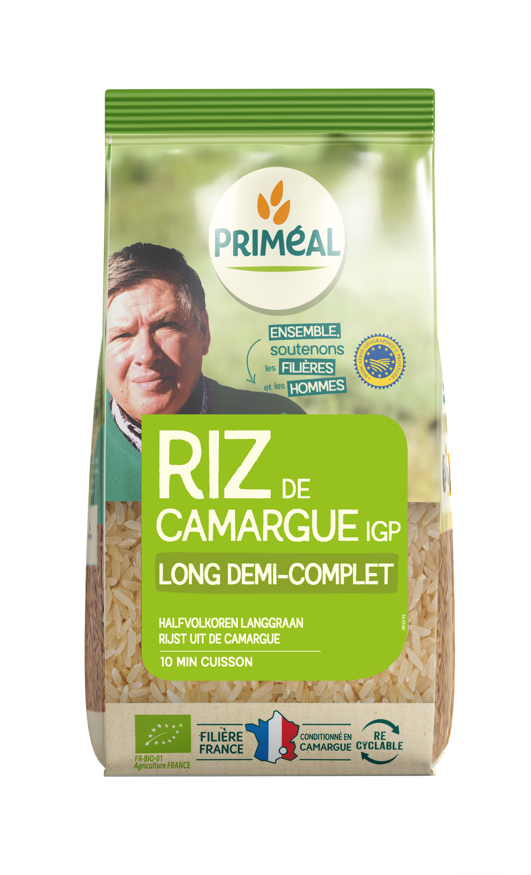Primeal Halfvolkoren langgraan rijst camargue bio 500.00 Gram