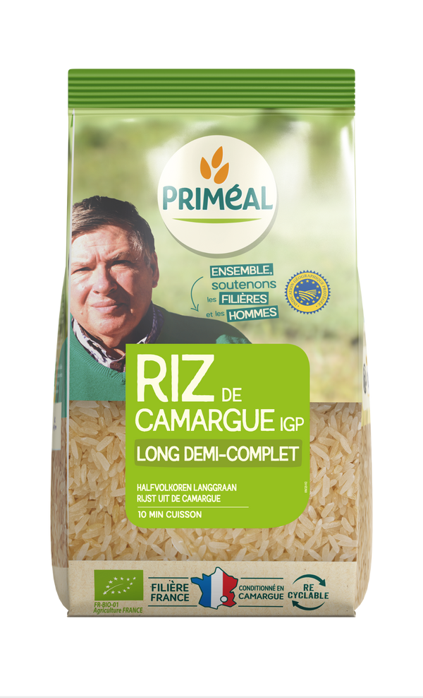 Primeal Halfvolkoren langgraan rijst camargue bio 1.00 Kilogram