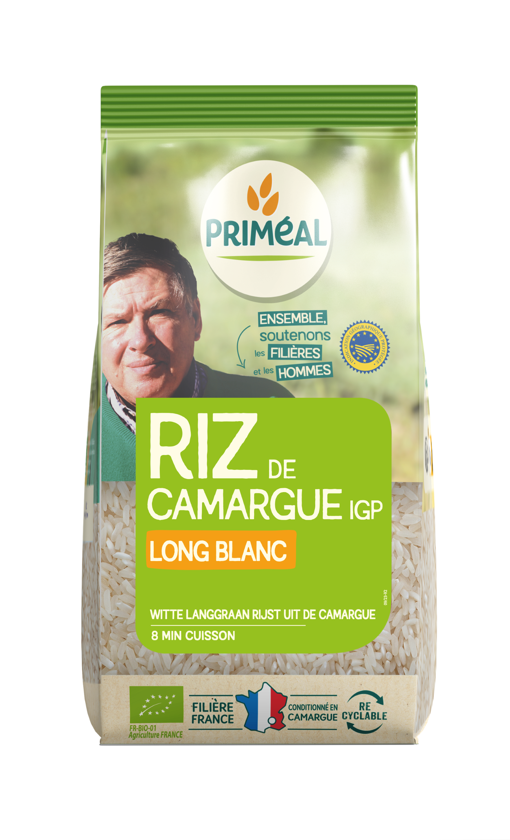 Primeal Witte langgraan rijst camargue bio 500 Gram