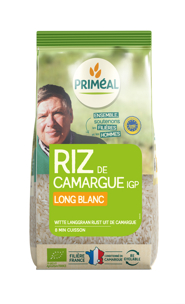 Primeal Witte langgraan rijst camargue bio 500.00 Gram