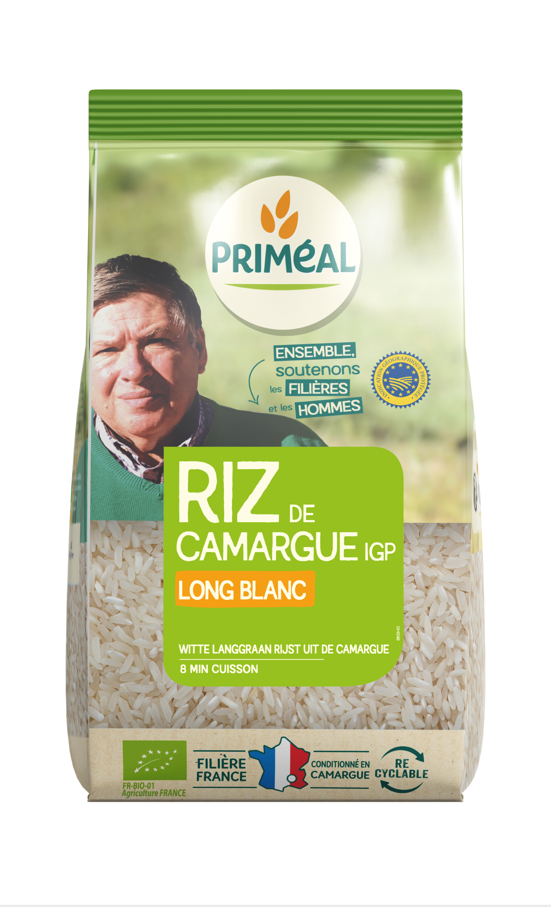 Primeal Witte langgraan rijst camargue bio 1 Kilogram