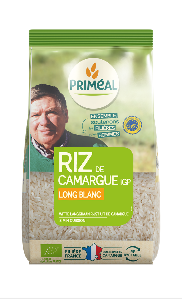 Primeal Witte langgraan rijst camargue bio 1.00 Kilogram