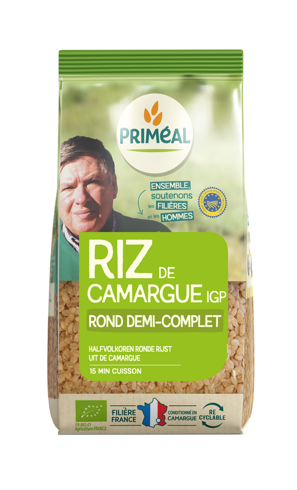 Primeal Halfvolkoren ronde rijst camargue bio 500.00 Gram