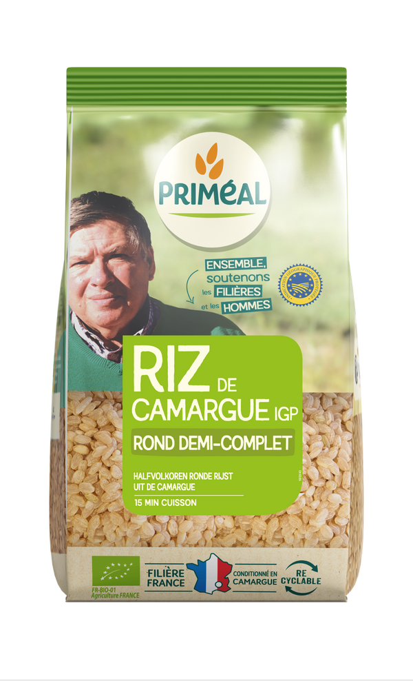 Primeal Halfvolkoren ronde rijst camargue bio 1.00 Kilogram