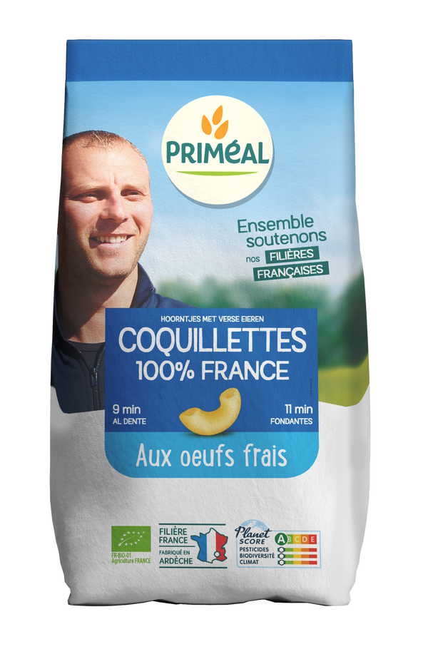 Primeal Macaroni met verse eieren bio 500.00 Gram