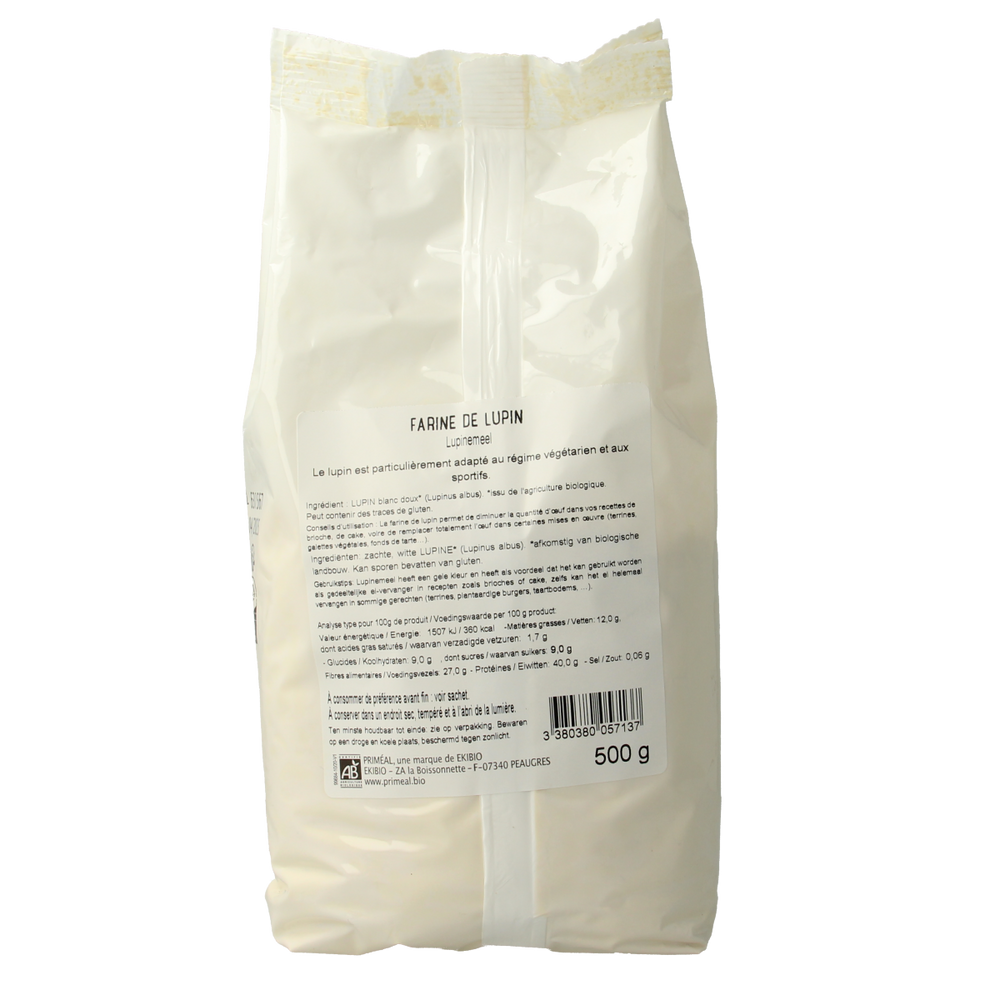 Primeal Lupinemeel bio 500.00 Gram