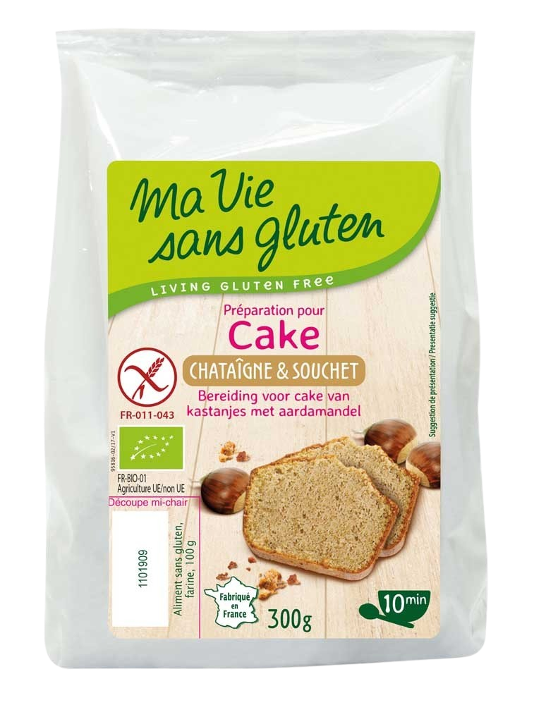 Ma Vie Sans Amandel kastanje cakemix glutenvrij bio 300 Gram