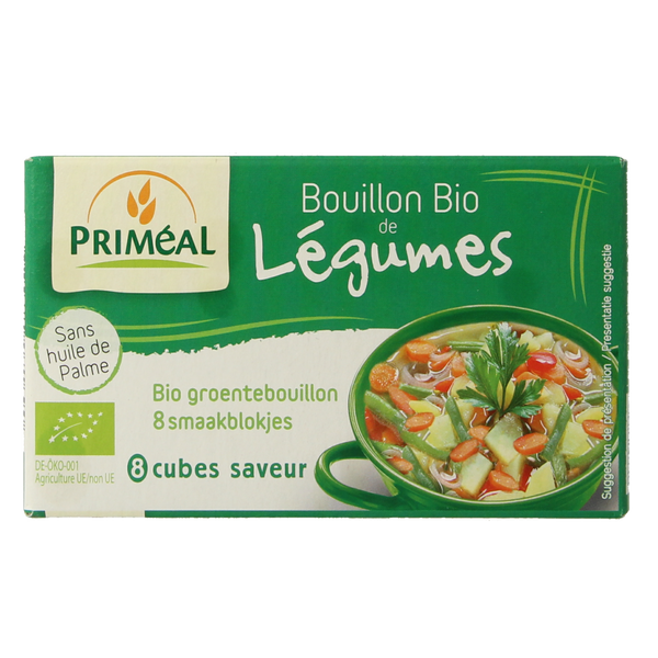 Primeal Groentebouillon blokjes 9 gram bio 8.00 Stuks