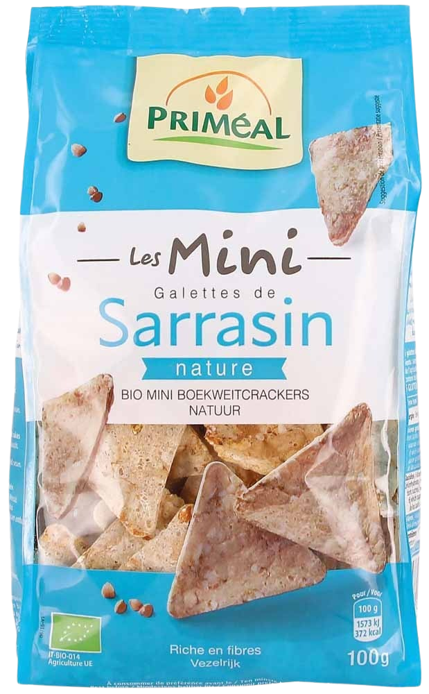 Primeal Mini boekweitcrackers naturel bio 100 Gram