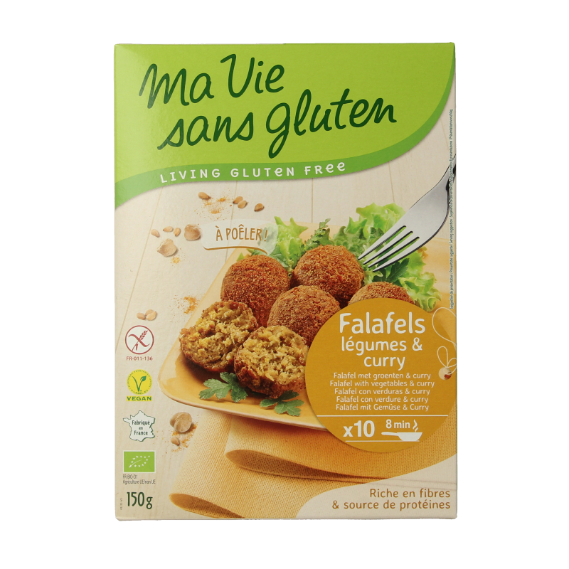 Ma Vie Sans Falafel met groente & curry glutenvrij bio 150 Gram