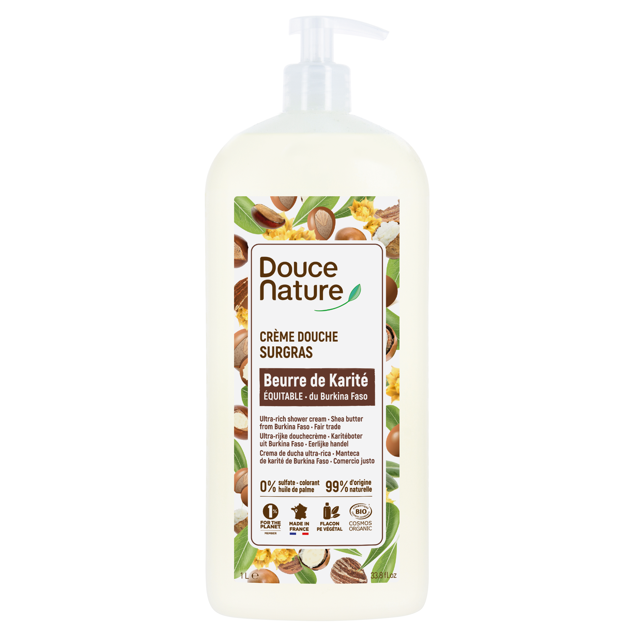 Douce Nature Douchegel sheabutter ultrarijk bio 1 Liter