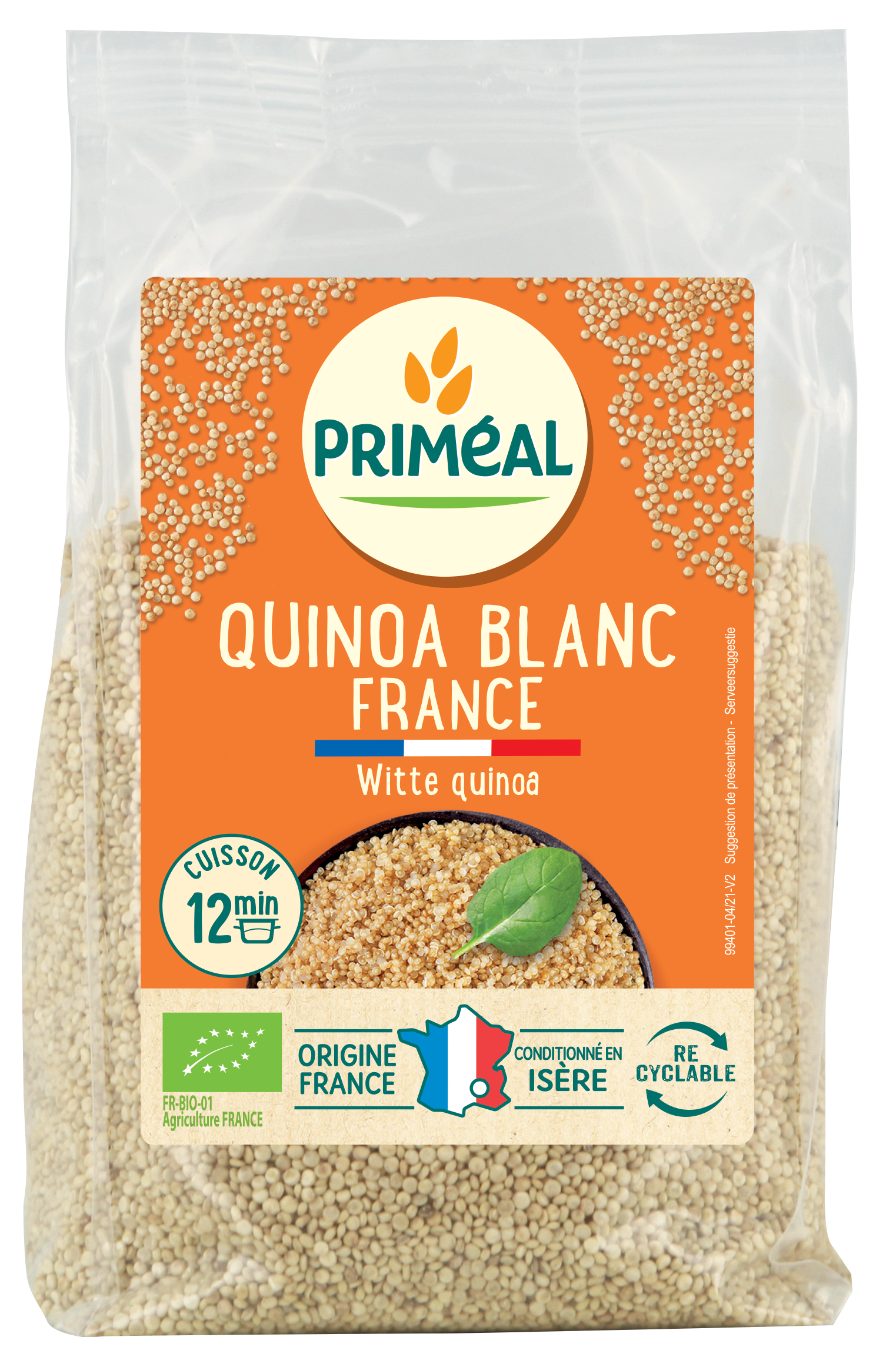 Primeal Quinoa Frans bio 400.00 Gram
