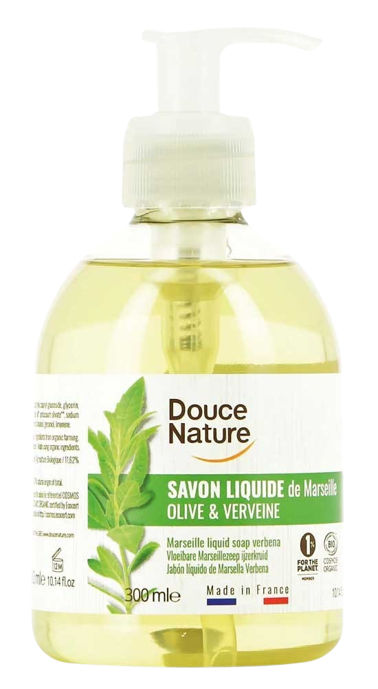 Douce Nature Zeep Marseille vloeibaar ijzerkruid/verbena bio 300 Milliliter