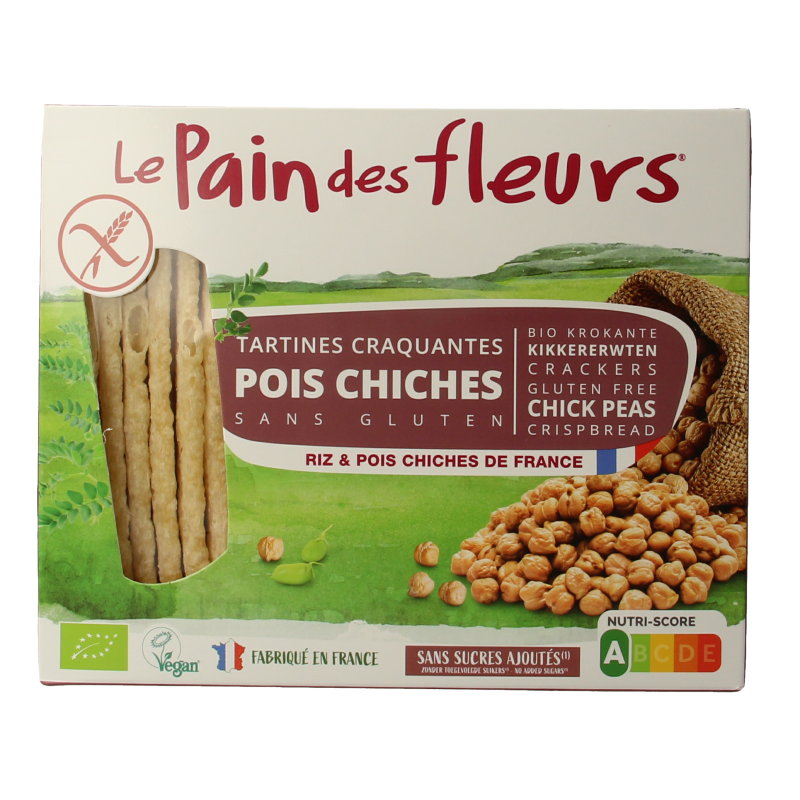 Pain Des Fleurs Kikkererwten crackers bio 150 Gram