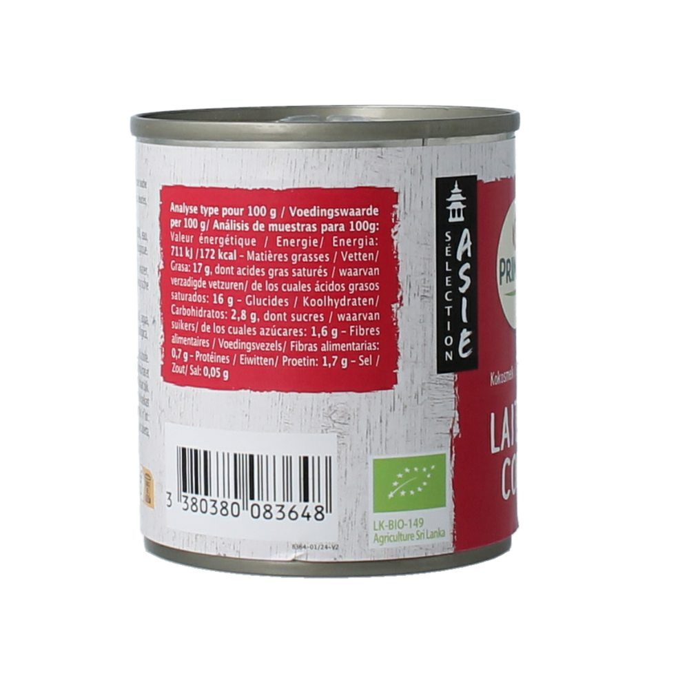 Primeal Kokosmelk bio 225.00 Milliliter