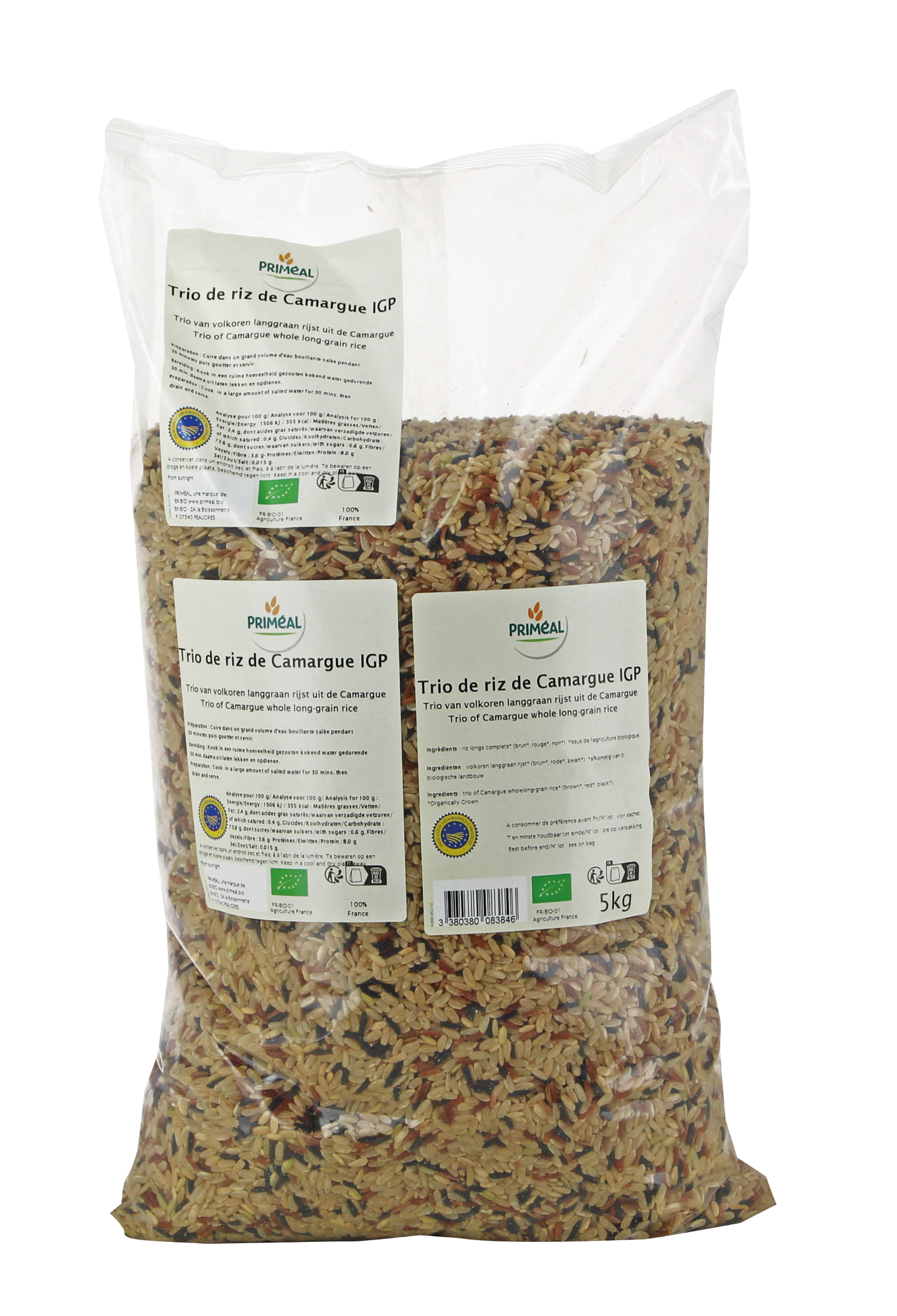 Primeal Rijst trio bio 5.00 Kilogram