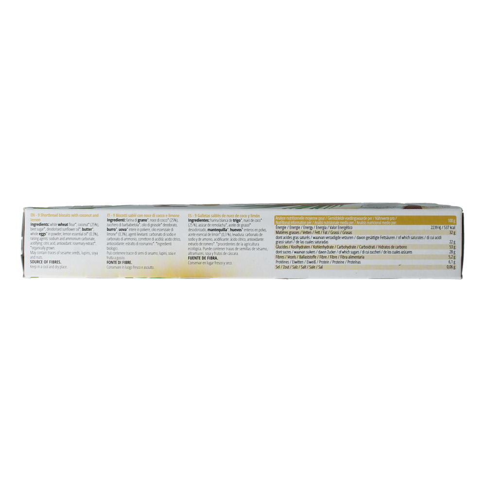Bisson Zandkoekje kokos citroen bio 150.00 Gram