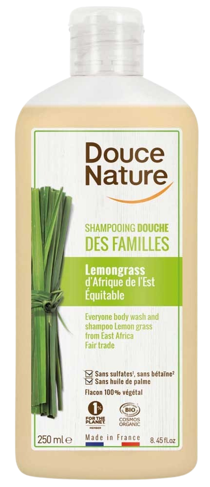 Douce Nature Douchegel & shampoo familie lemongrass bio 250 Milliliter
